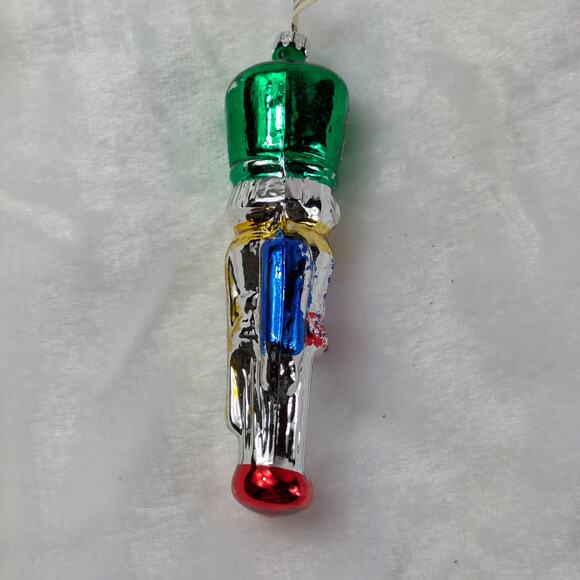 Vtg Nutcracker Toy Soldier Ornament Molded Mercury Glass Christmas Mouth Blown - Picture 2 of 13